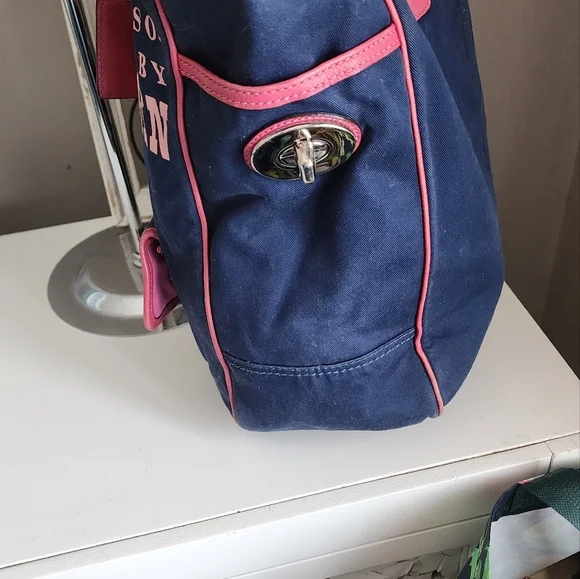 Coach LIMITED EDITION BONNIE CASHIN Navy and Pink Tote Bag - Picture 4 of 9